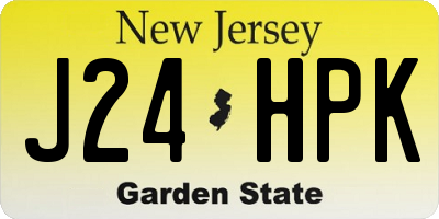 NJ license plate J24HPK