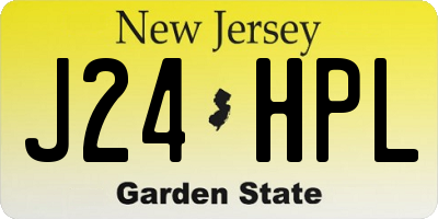 NJ license plate J24HPL