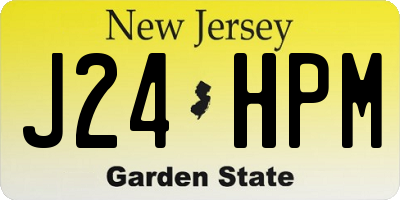 NJ license plate J24HPM