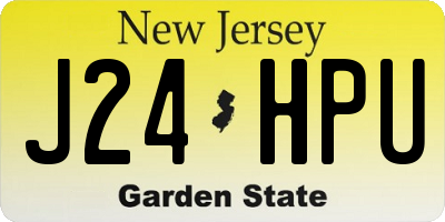 NJ license plate J24HPU