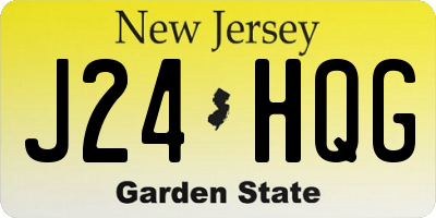 NJ license plate J24HQG