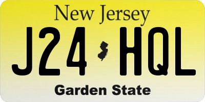 NJ license plate J24HQL