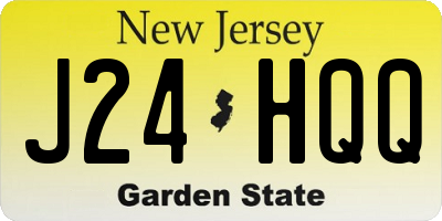 NJ license plate J24HQQ