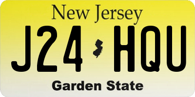 NJ license plate J24HQU