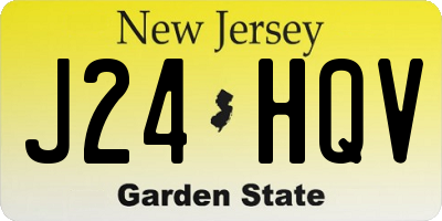 NJ license plate J24HQV