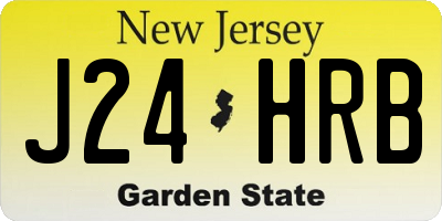 NJ license plate J24HRB