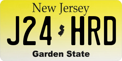 NJ license plate J24HRD