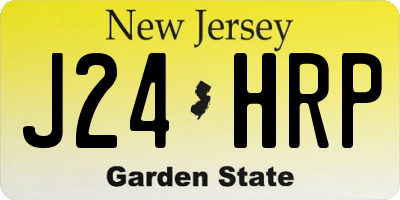 NJ license plate J24HRP
