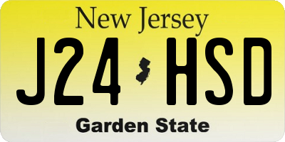 NJ license plate J24HSD