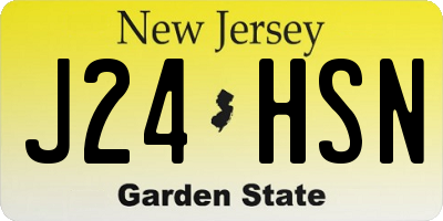 NJ license plate J24HSN
