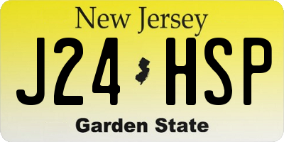 NJ license plate J24HSP