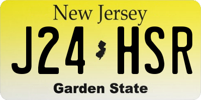NJ license plate J24HSR