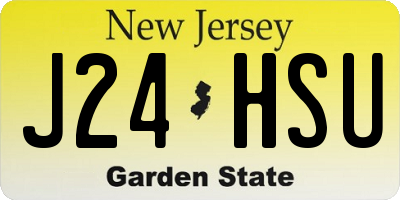 NJ license plate J24HSU