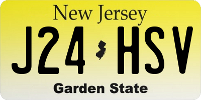 NJ license plate J24HSV