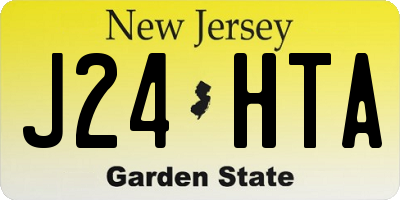 NJ license plate J24HTA
