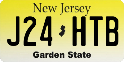 NJ license plate J24HTB