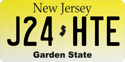 NJ license plate J24HTE