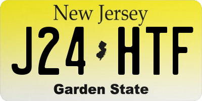 NJ license plate J24HTF