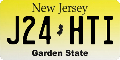 NJ license plate J24HTI