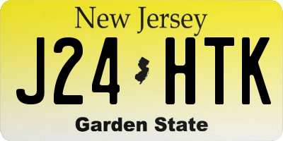 NJ license plate J24HTK