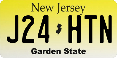 NJ license plate J24HTN