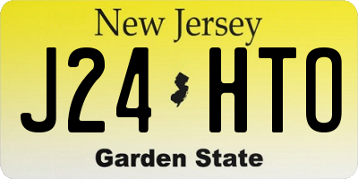 NJ license plate J24HTO