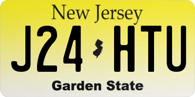NJ license plate J24HTU