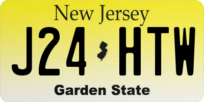 NJ license plate J24HTW