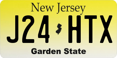 NJ license plate J24HTX