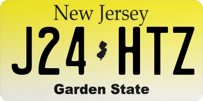 NJ license plate J24HTZ