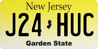 NJ license plate J24HUC
