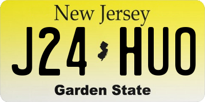NJ license plate J24HUO