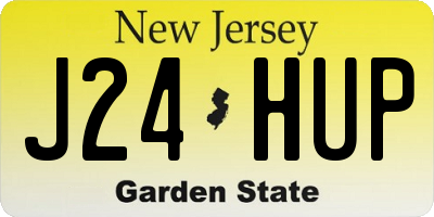 NJ license plate J24HUP