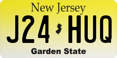 NJ license plate J24HUQ