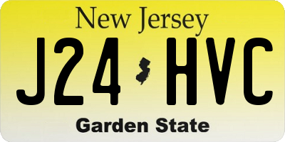 NJ license plate J24HVC