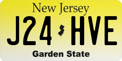 NJ license plate J24HVE