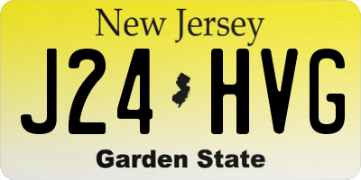 NJ license plate J24HVG