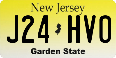 NJ license plate J24HVO