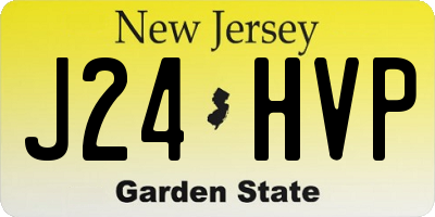NJ license plate J24HVP