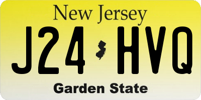 NJ license plate J24HVQ