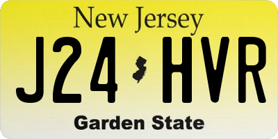 NJ license plate J24HVR