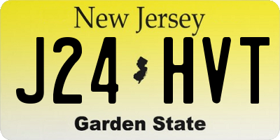 NJ license plate J24HVT