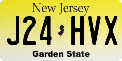 NJ license plate J24HVX