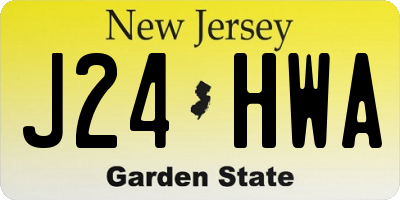 NJ license plate J24HWA