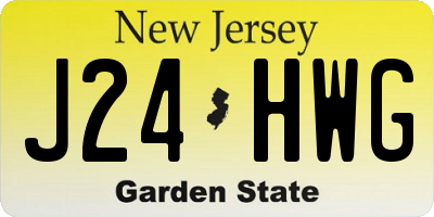 NJ license plate J24HWG