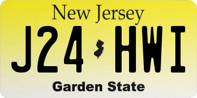 NJ license plate J24HWI