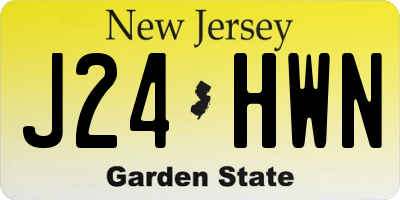 NJ license plate J24HWN