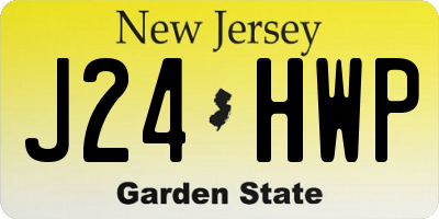 NJ license plate J24HWP