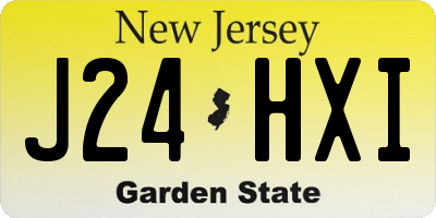NJ license plate J24HXI