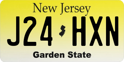 NJ license plate J24HXN